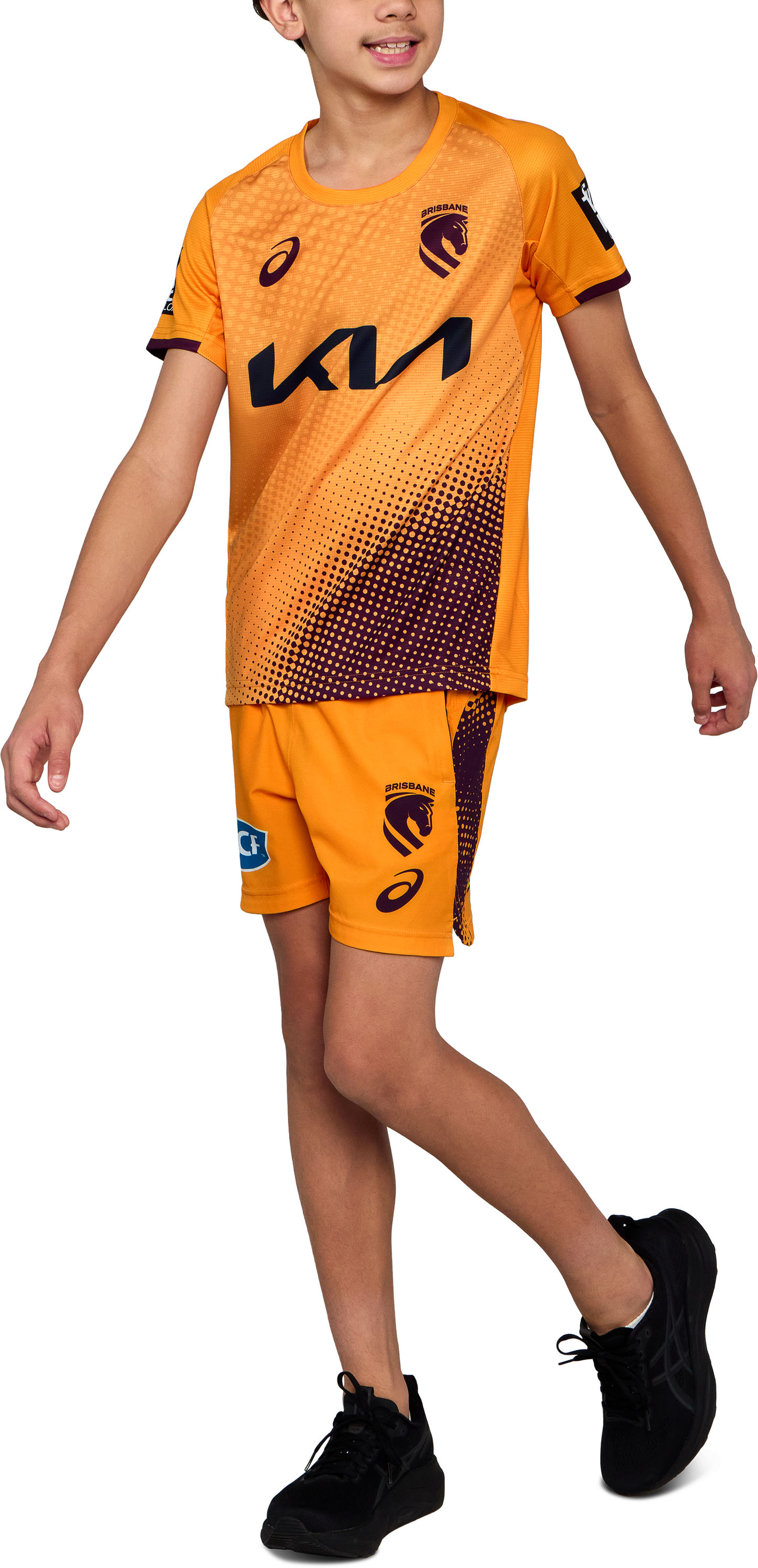 NRL 2026 Training Tee - Brisbane Broncos - Gold - Youth - Kids