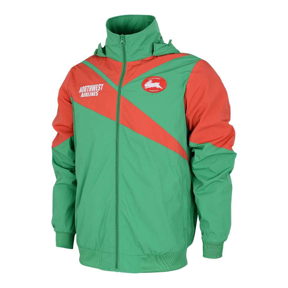 NRL Retro Track Jacket South Sydney Rabbitohs Full Zip Lightweig
