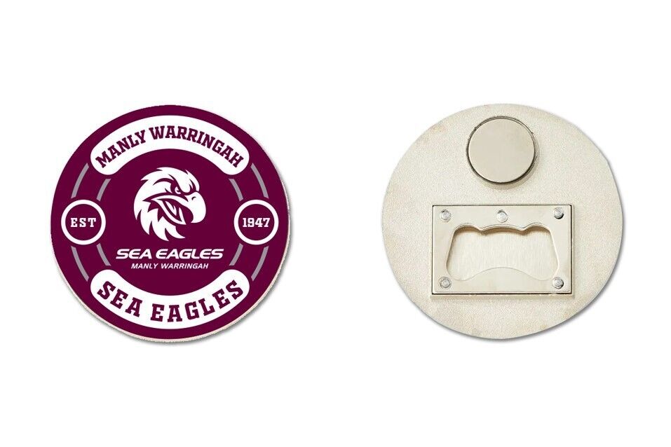 NRL Bottle Opener Magnet - Manly Sea Eagles - Rugby League