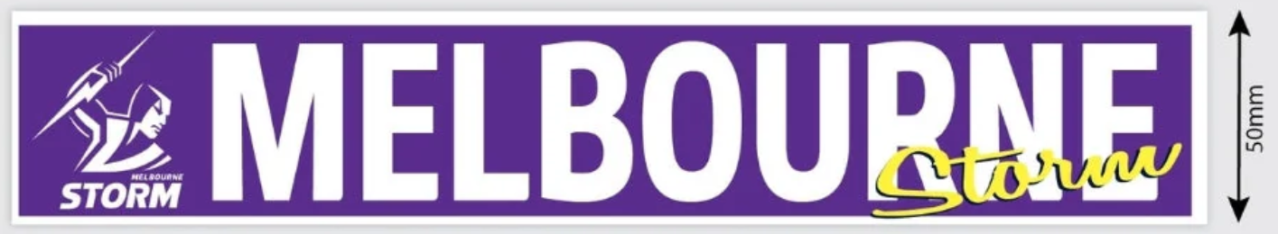 NRL Car Window Decal - Melbourne Storm - Sticker 280mm