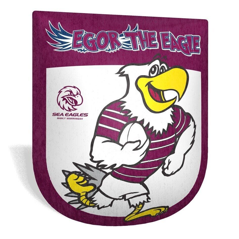 NRL Mascot Shaped Cushion - Manly Sea Eagles - 35cm x 40cm - Pillow