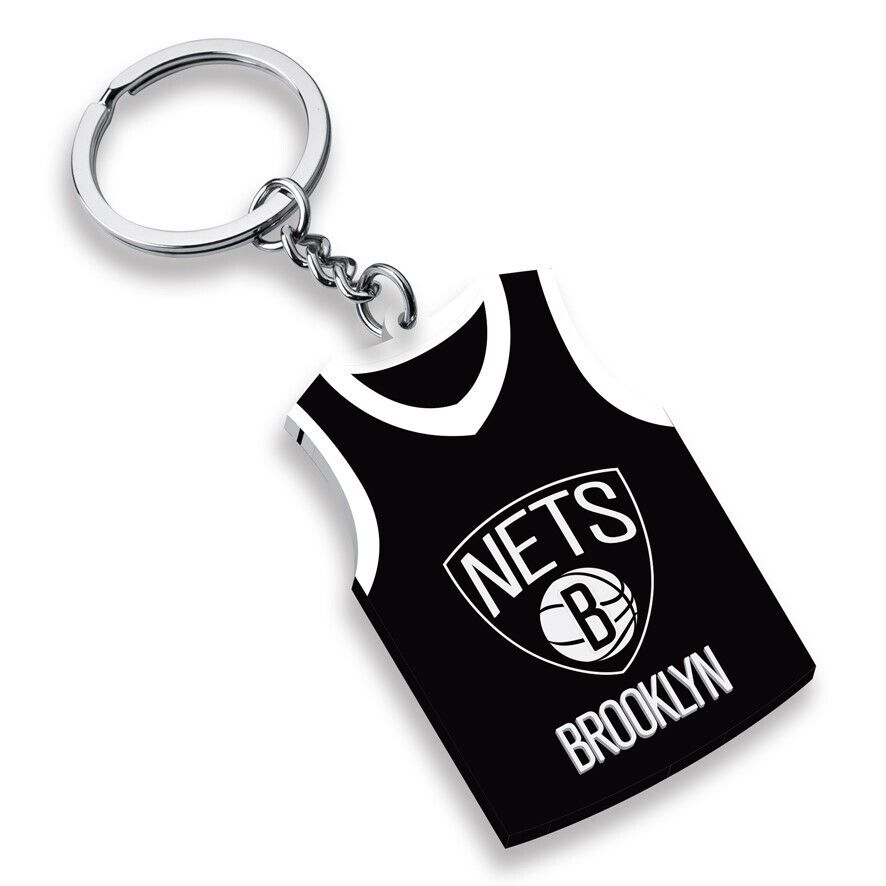 NBA Rubber Jersey Keyring - Brooklyn Nets - Key Ring - Team Logo