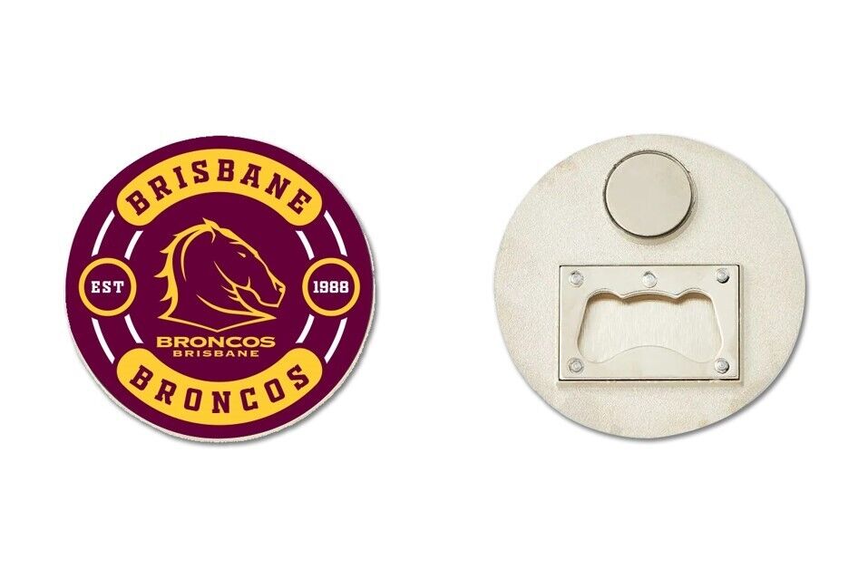NRL Bottle Opener Magnet - Brisbane Broncos - Rugby League