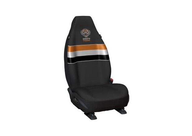 NRL Front Car Seat Covers - West Tigers - Set Of 2 - One Size Fits All -