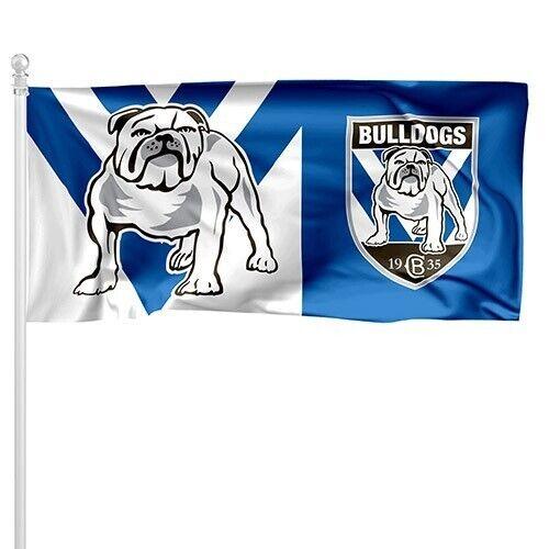NRL Pole Flag - Canterbury Bulldogs - 90cm x 180cm - Steel Eyelets