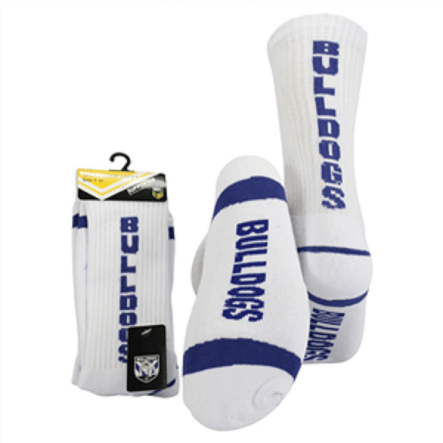 NRL Mens Crew Socks - Canterbury Bulldogs - One Set - Sock -