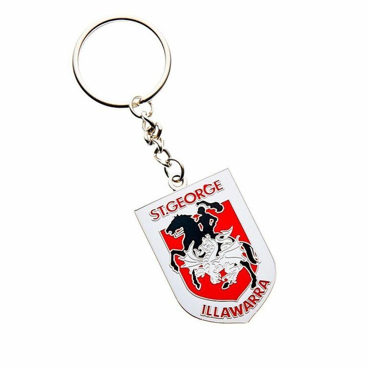 NRL Logo Metal Key Ring - St George Illawarra Dragons - Keyring - TROFE