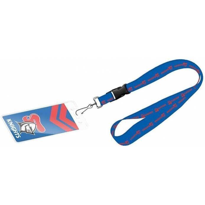 NRL Lanyard & Clear Card Holder - Newcastle Knights - Key Chain -