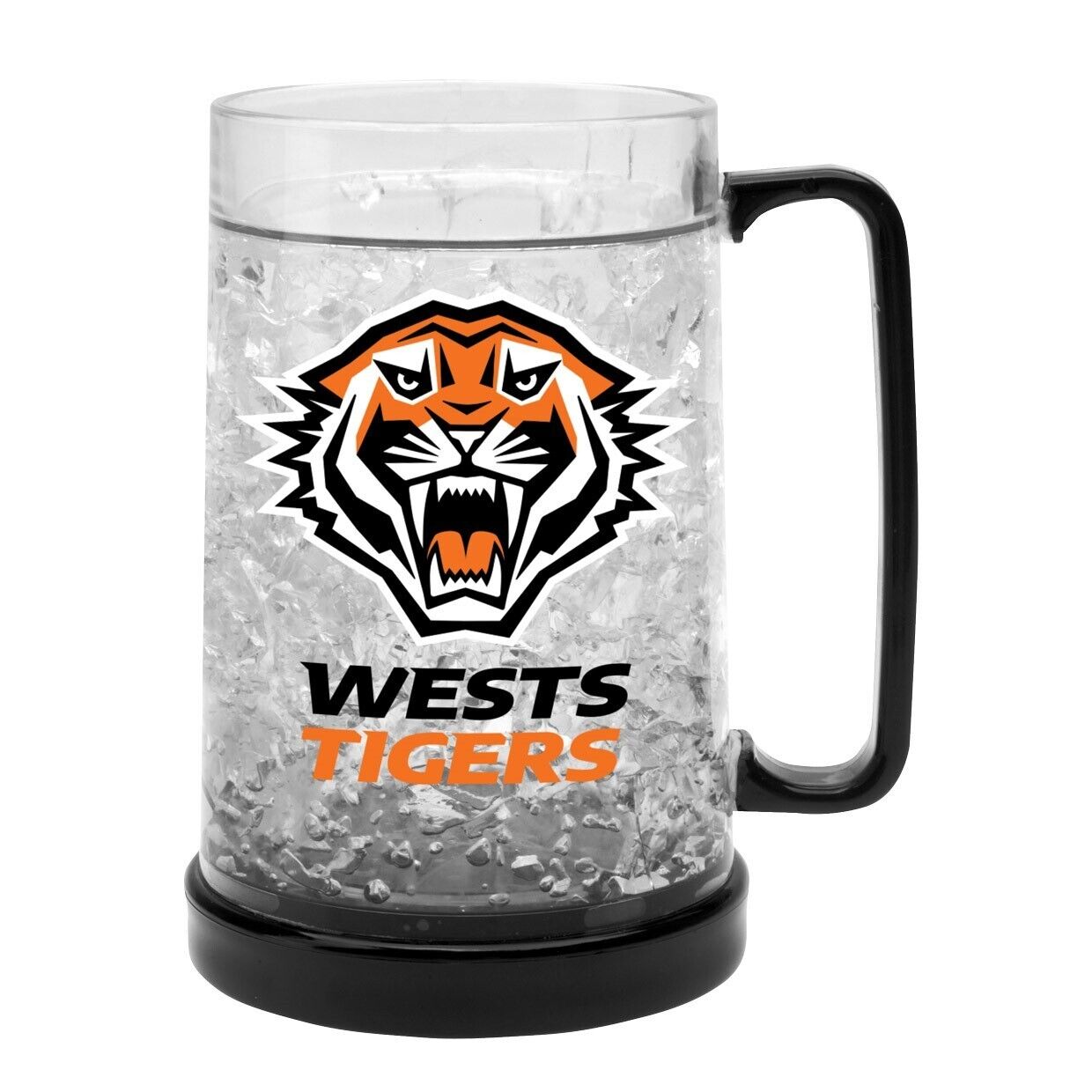 NRL Freeze Mug - West Tigers - 375ML - Gel Freeze Mug Drinking Cup