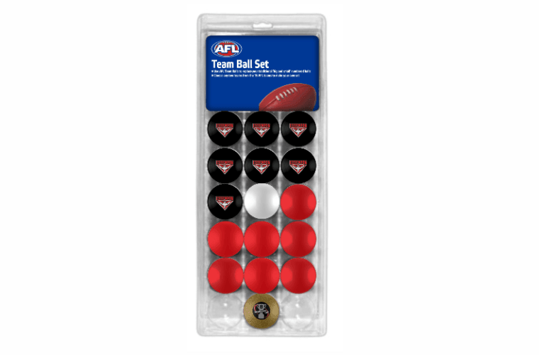 AFL Pool Snooker Billiard 16 Ball Full Set - Team V Colour - Essendon Bombers