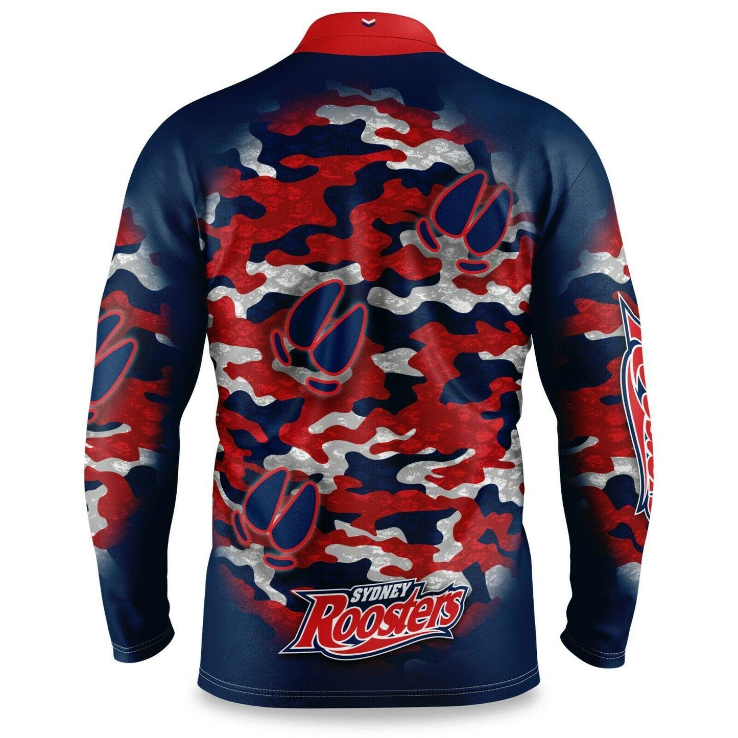 NRL 2021 Long Sleeve Outback Polo Tee Shirt - Sydney Roosters - Adult