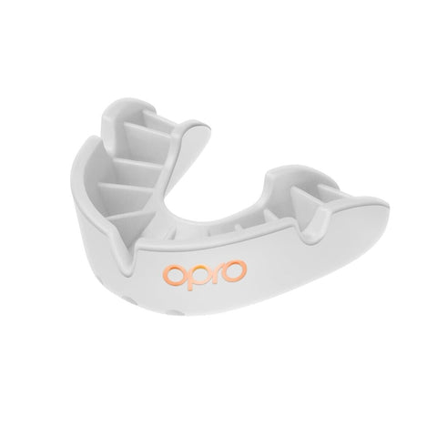 OPRO BRONZE Self-Fit Mouthguard - YOUTH - Up to Age 10 - White