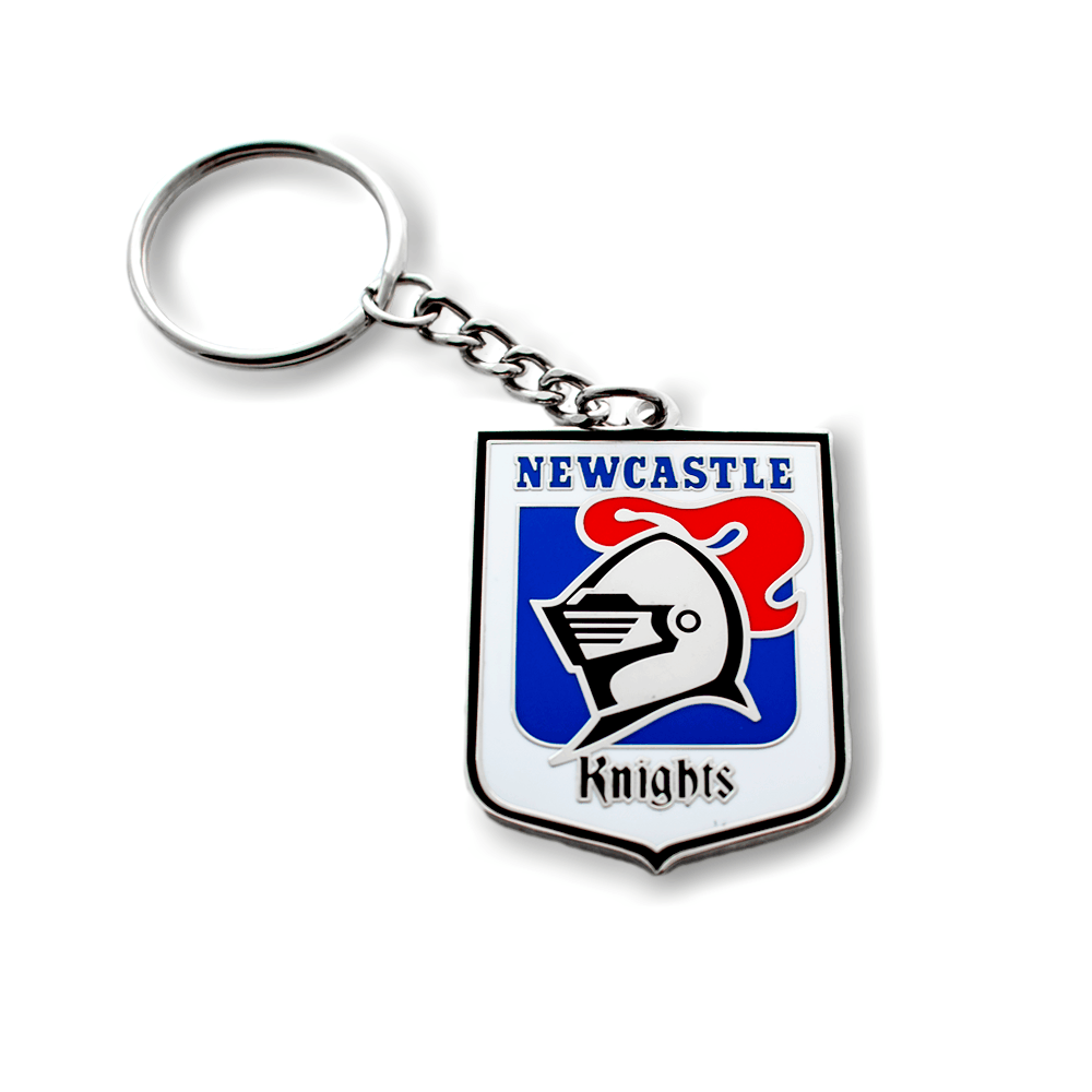 NRL Heritage Metal Key Ring - Newcastle Knights - Logo Keyring - Rugby League
