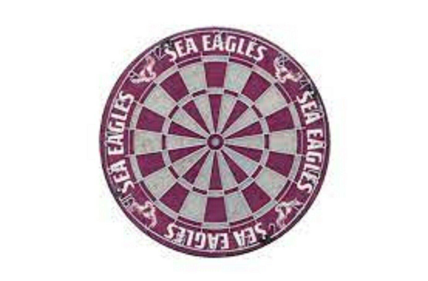 NRL Competition Size Dart Board - Manly Sea Eagles - In Box - Dartboard