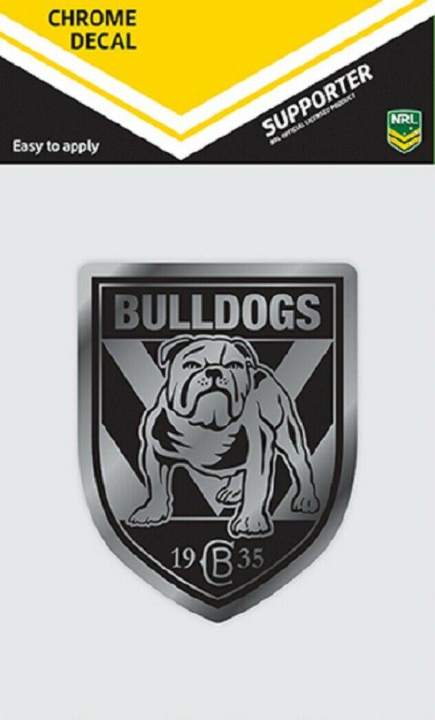 NRL Chrome Decal - Canterbury Bulldogs - Car Sticker 12x12cm