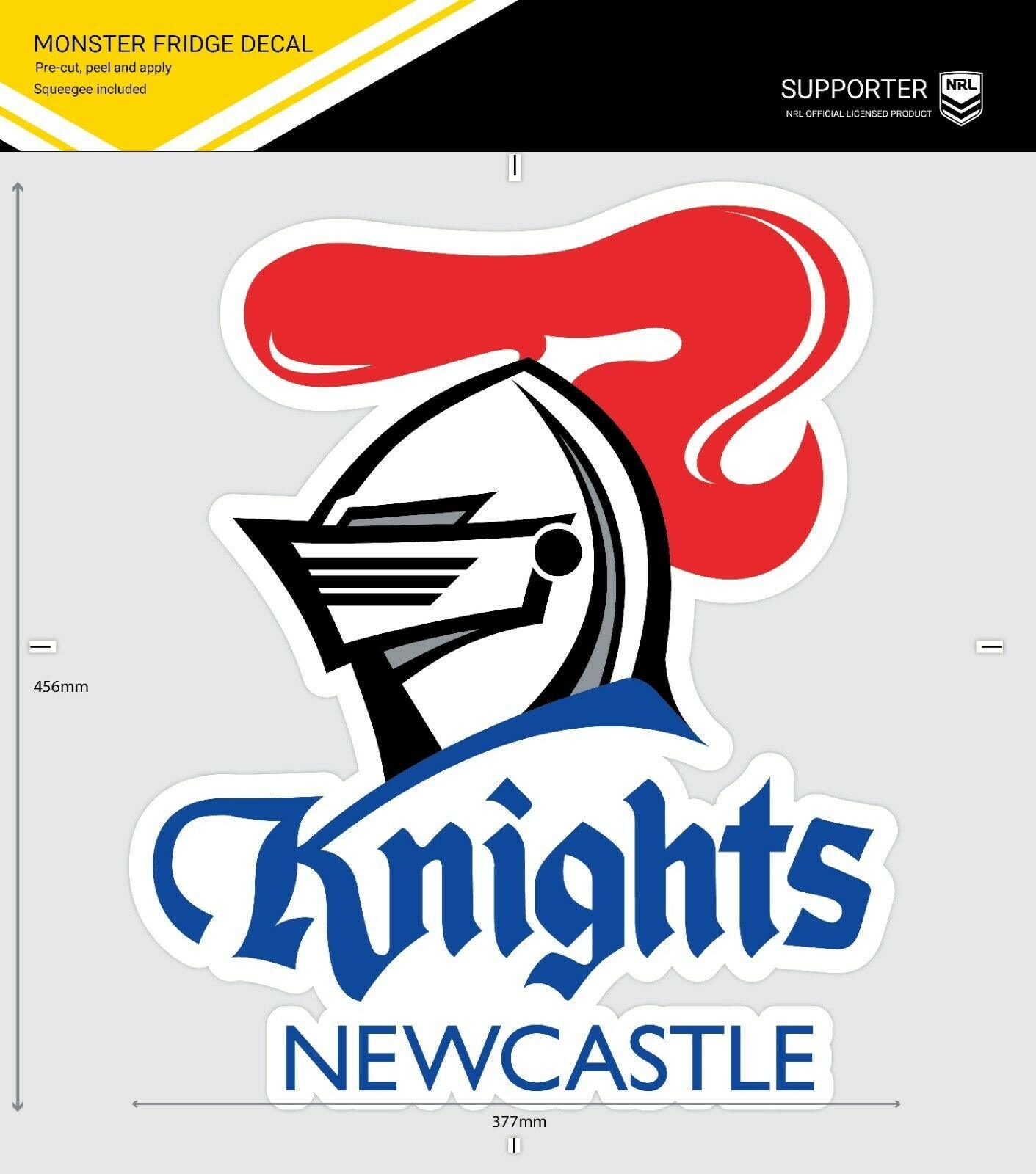 NRL Fridge Decal - Newcastle Knights -Team Logo Sticker - 456x377mm