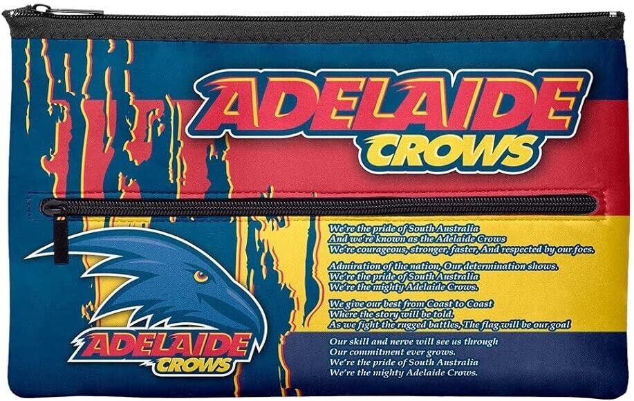AFL Pencil Case - Adelaide Crows - School - Work - Large - Team Song