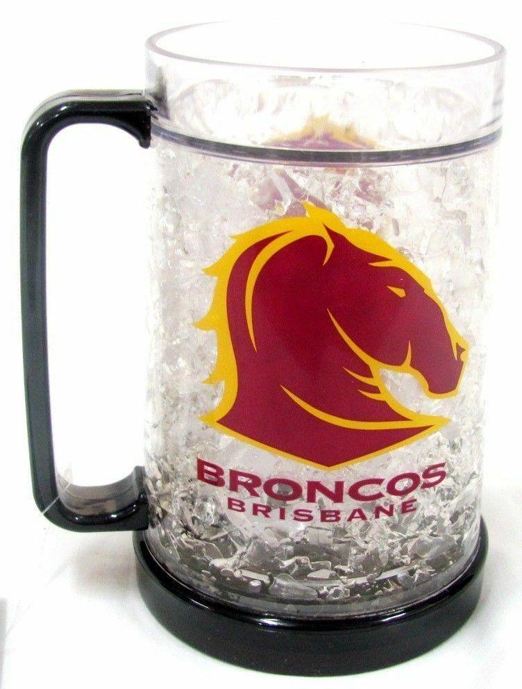NRL Freeze Mug - Brisbane Broncos - - 375ML - Gel Freeze Mug Drinking Cup