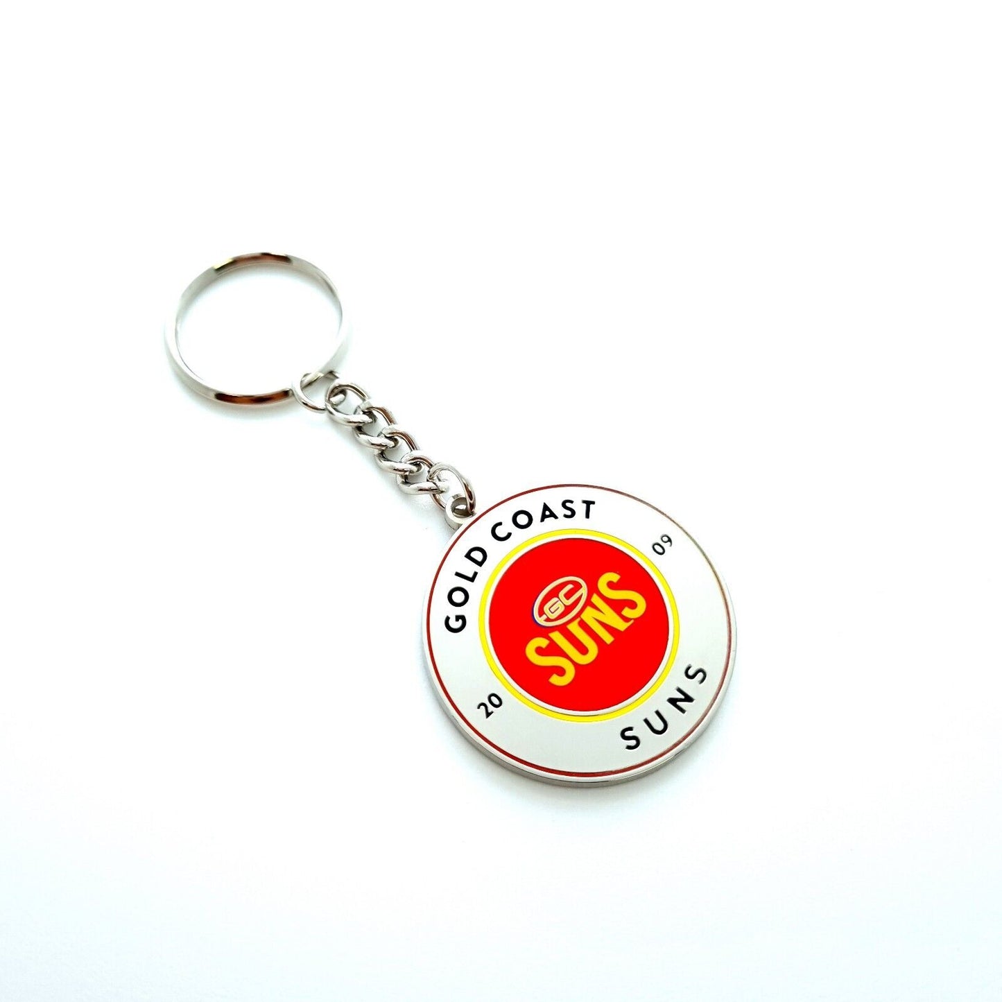 AFL Round Key Ring - Gold Coast Suns - Keyring - Aussie Rules - TROFE