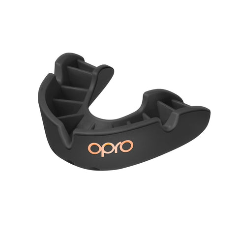 OPRO BRONZE Self-Fit Mouthguard - YOUTH - Up to Age 10 - Black