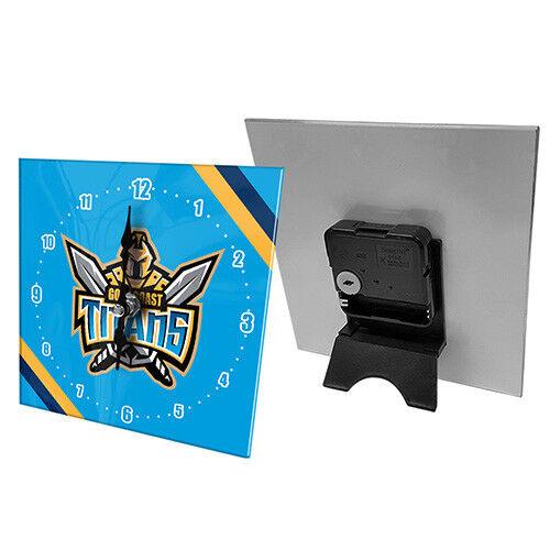 NRL Desk Clock - Gold Coast Titans - Gift Box - Rugby League - Football