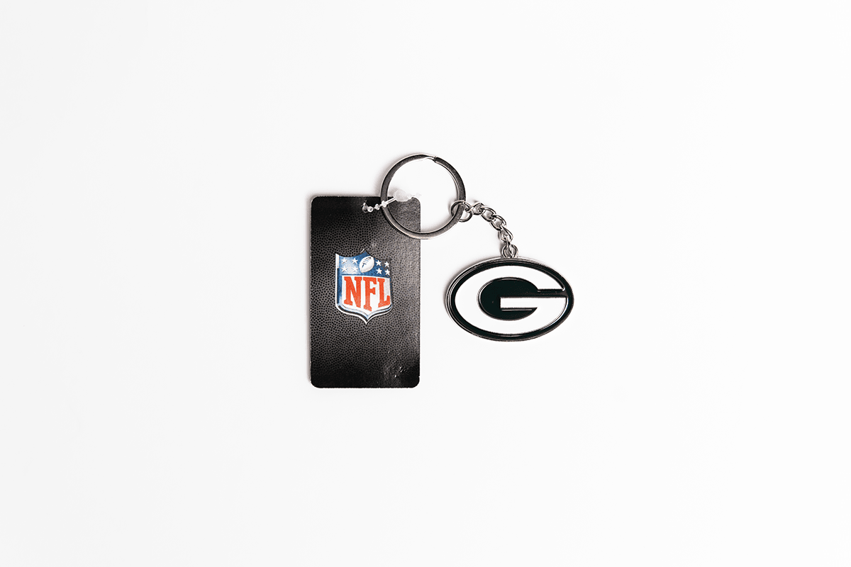 NFL Logo Keyring - Green Bay Packers - Key Ring - Metal