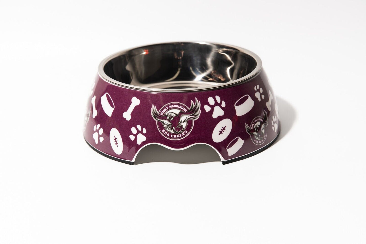 NRL Pet Bowl - Manly Sea Eagles - Food Water - Dog Cat