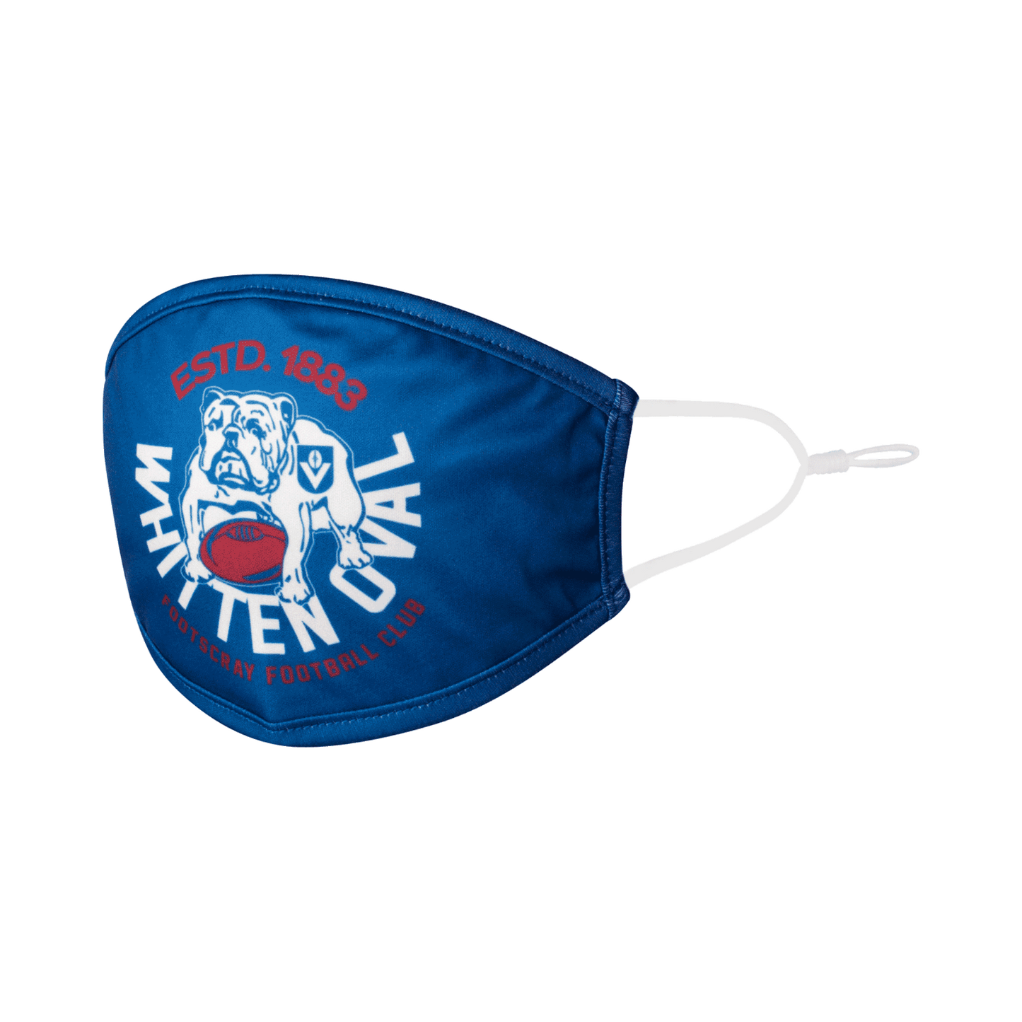 AFL Face Mask 2 Pack - Western Bulldogs - Washable - Adult - 3 Layer Protection