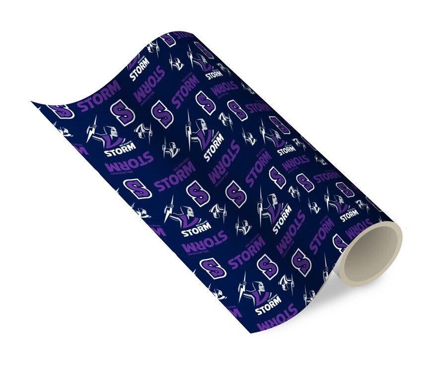 NRL Wrapping paper Melbourne Storm New Design Gift Wrap 49cm X