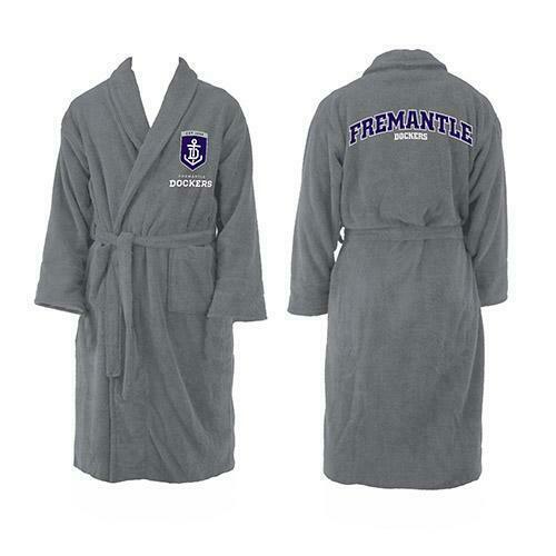 AFL Long Sleeve Bath Robe - Fremantle Dockers - Dressing Gown - Adult