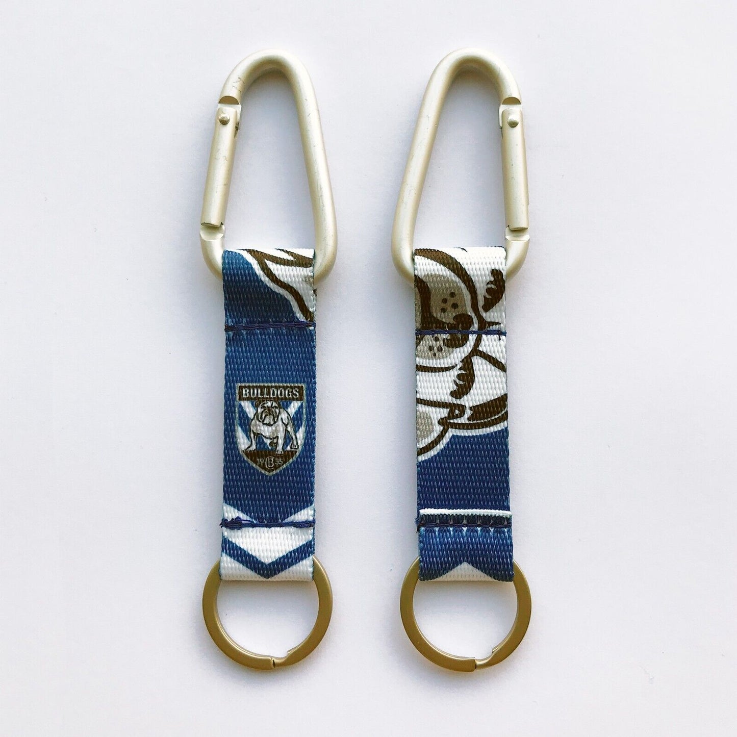 NRL Carabiner Key Ring - Canterbury Bulldogs - Keyring - Clip and Ring