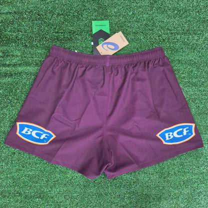 NRL 2025 Home Playing Footy Shorts - Brisbane Broncos - Adult - Mens