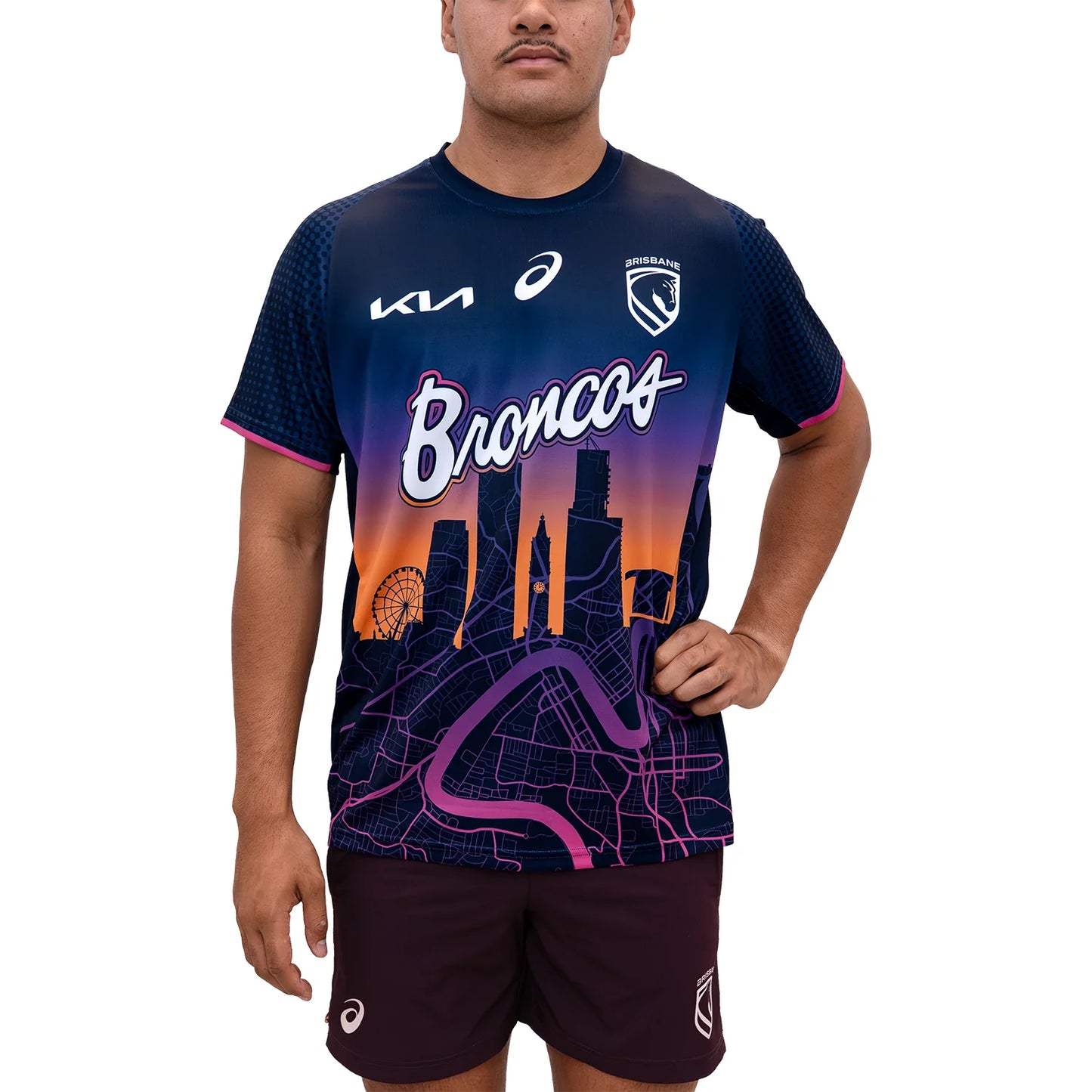 NRL 2026 Run Out Tee - Brisbane Broncos - Adult - Mens
