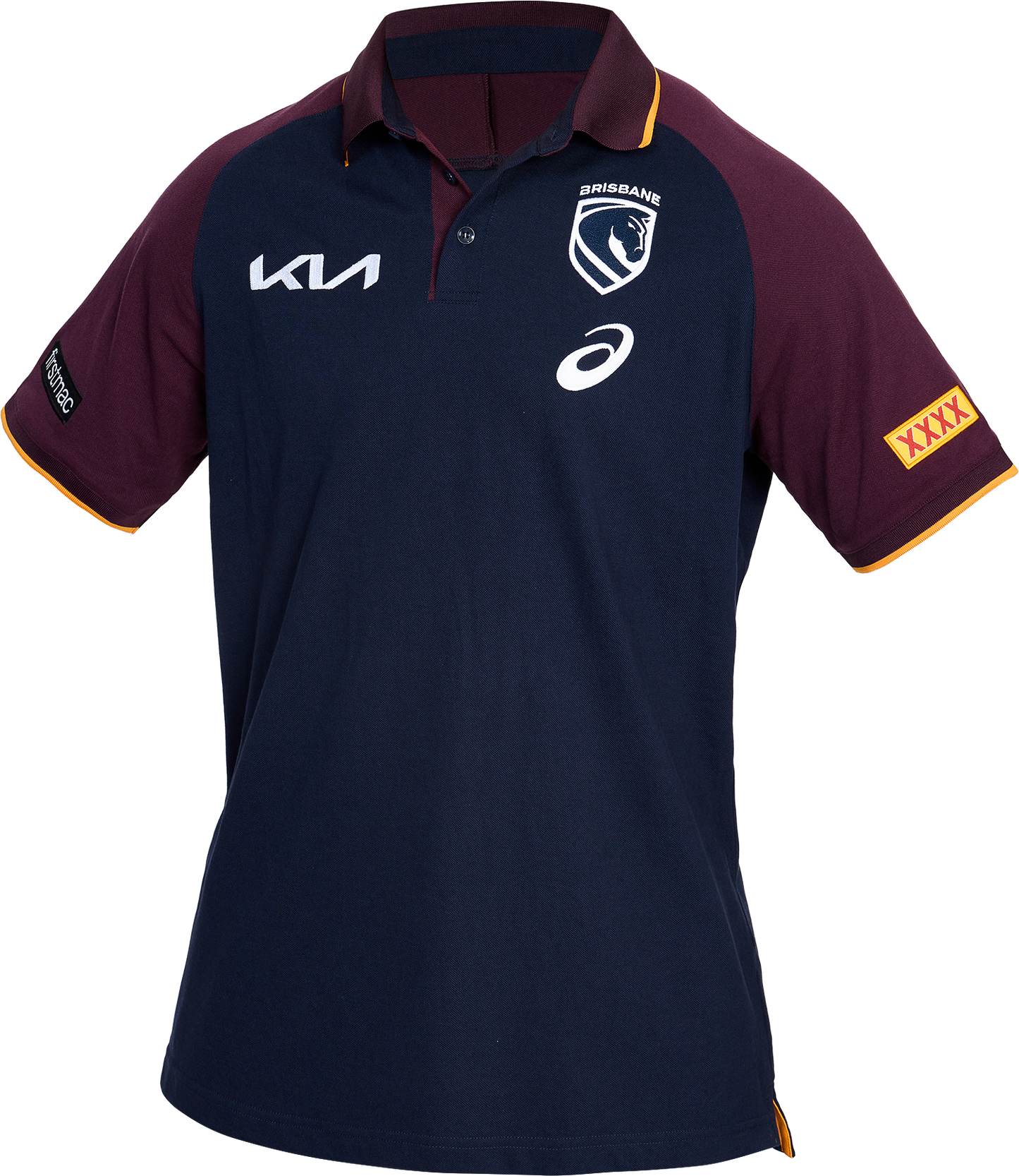 NRL 2026 Team Polo - Brisbane Broncos - Adult - Mens - Midnight Blue