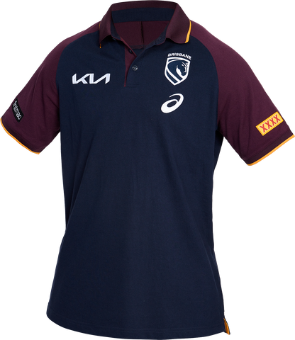 NRL 2026 Team Polo - Brisbane Broncos - Adult - Mens - Midnight Blue