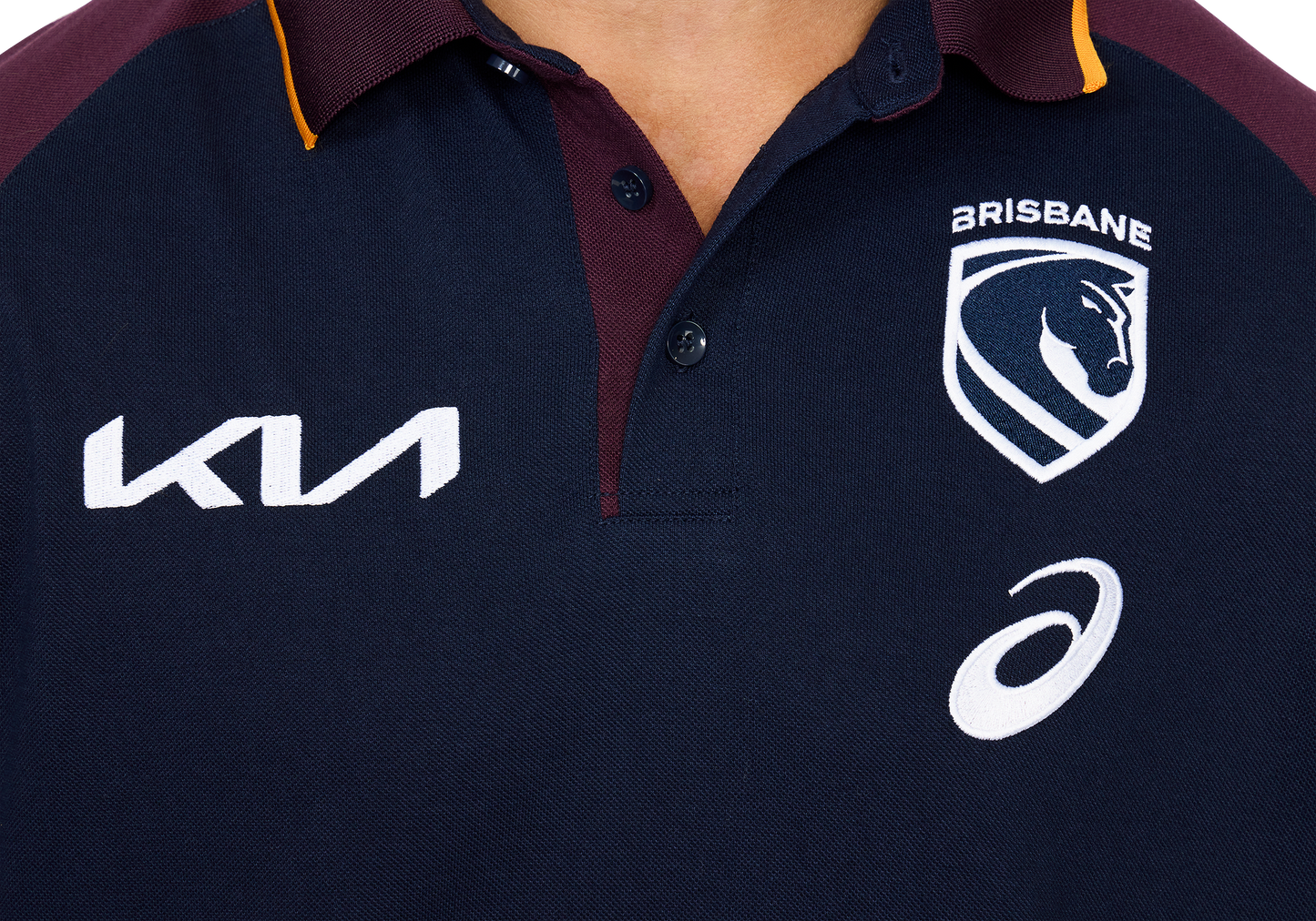 NRL 2026 Team Polo - Brisbane Broncos - Adult - Mens - Midnight Blue
