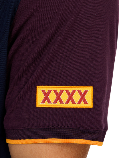 NRL 2026 Team Polo - Brisbane Broncos - Adult - Mens - Midnight Blue