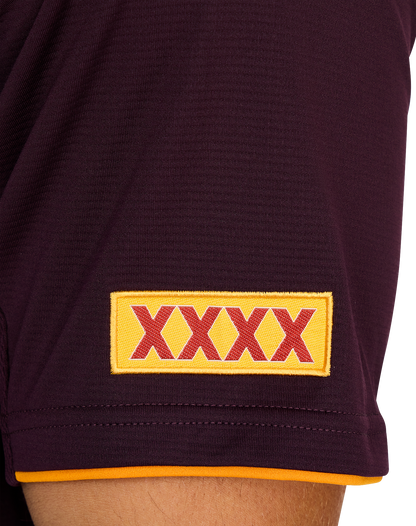 NRL 2026 Training Polo - Brisbane Broncos - Adult - Mens - Maroon