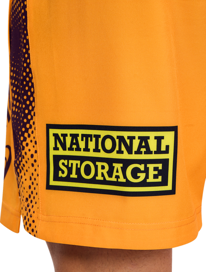 NRL 2026 Training Shorts - Brisbane Broncos - Gold - Adult - Mens