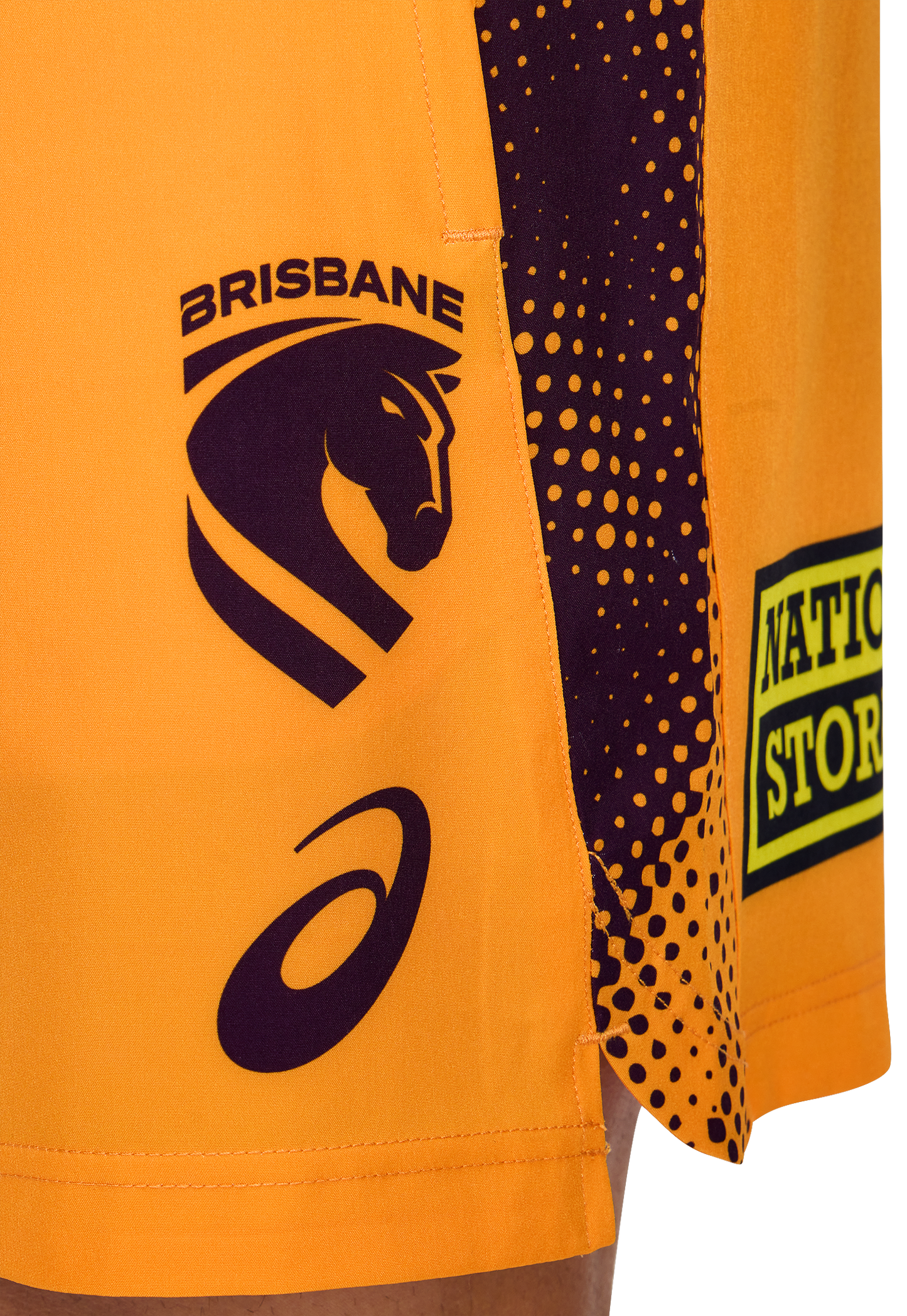 NRL 2026 Training Shorts - Brisbane Broncos - Gold - Adult - Mens