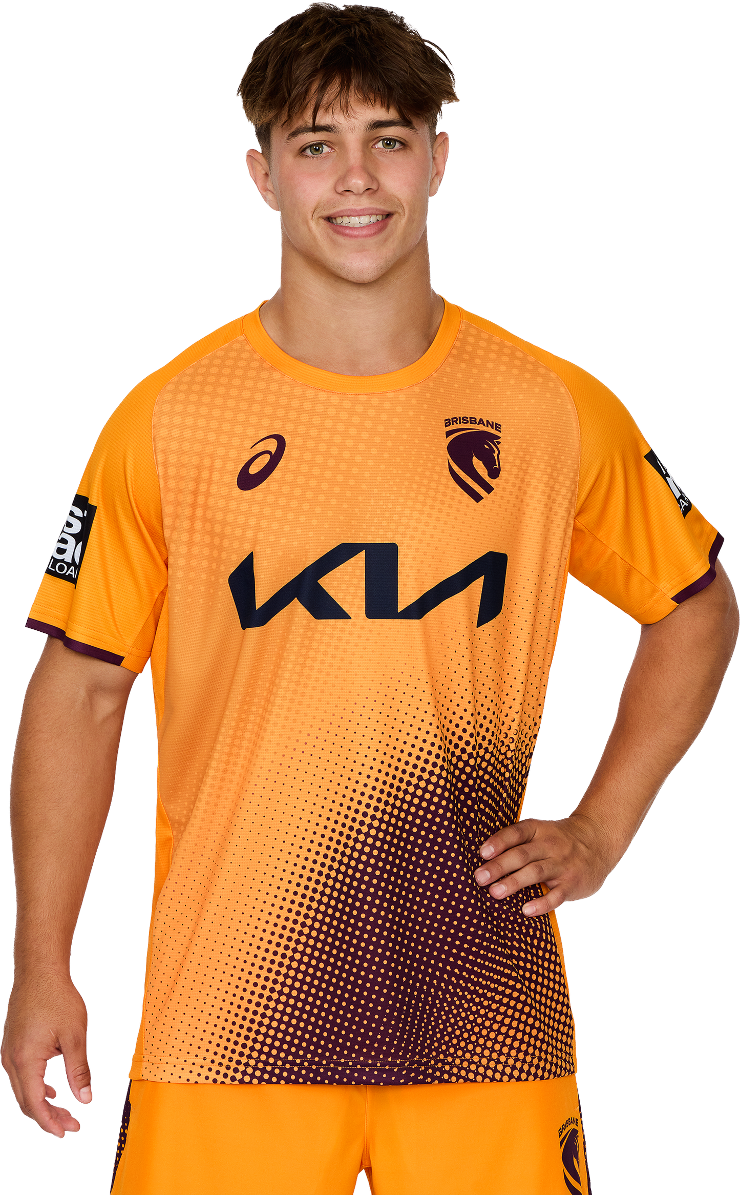 NRL 2026 Training Tee - Brisbane Broncos - Gold - Adult - Mens