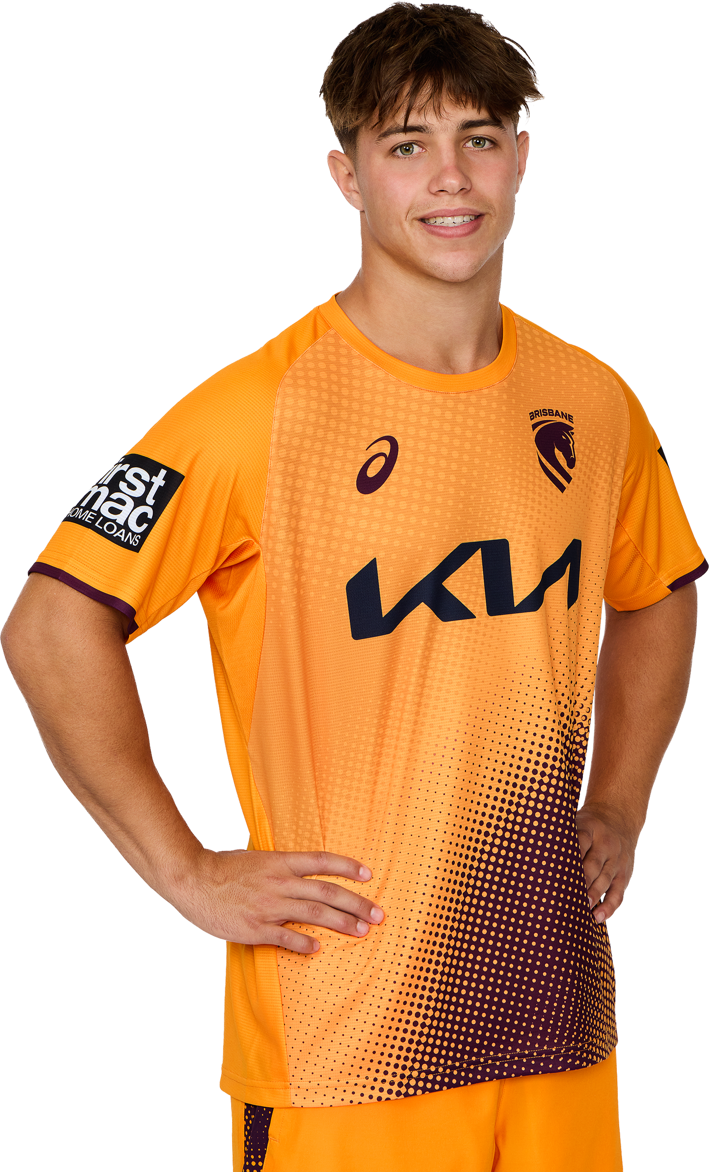 NRL 2026 Training Tee - Brisbane Broncos - Gold - Adult - Mens