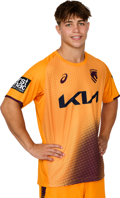 NRL 2026 Training Tee - Brisbane Broncos - Gold - Adult - Mens