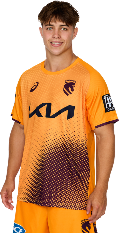 NRL 2026 Training Tee - Brisbane Broncos - Gold - Adult - Mens