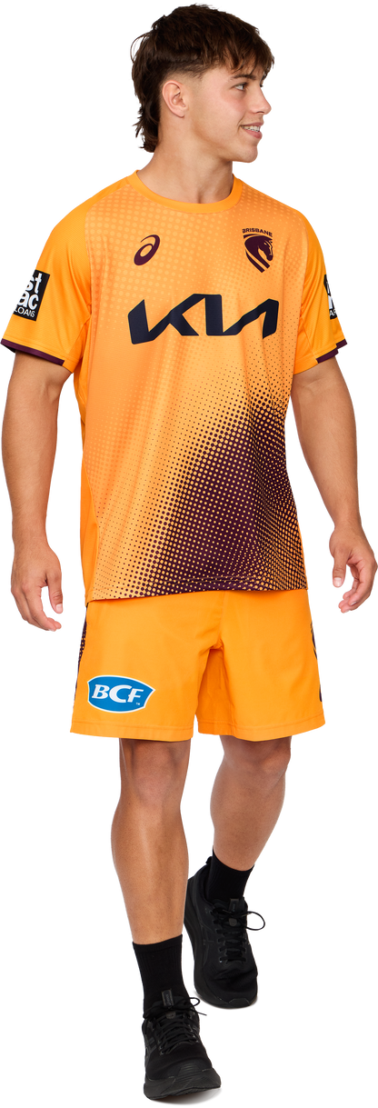 NRL 2026 Training Tee - Brisbane Broncos - Gold - Adult - Mens