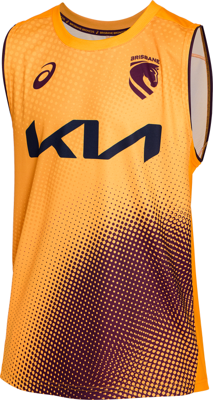 NRL 2026 Training Singlet - Brisbane Broncos - Gold - Adult - Mens