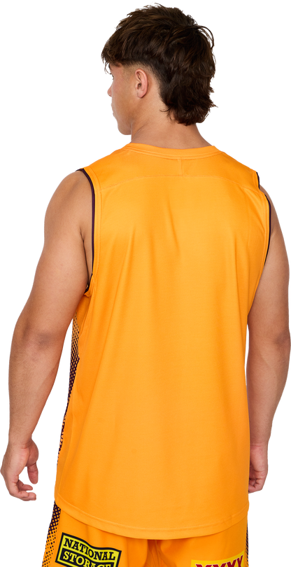 NRL 2026 Training Singlet - Brisbane Broncos - Gold - Adult - Mens