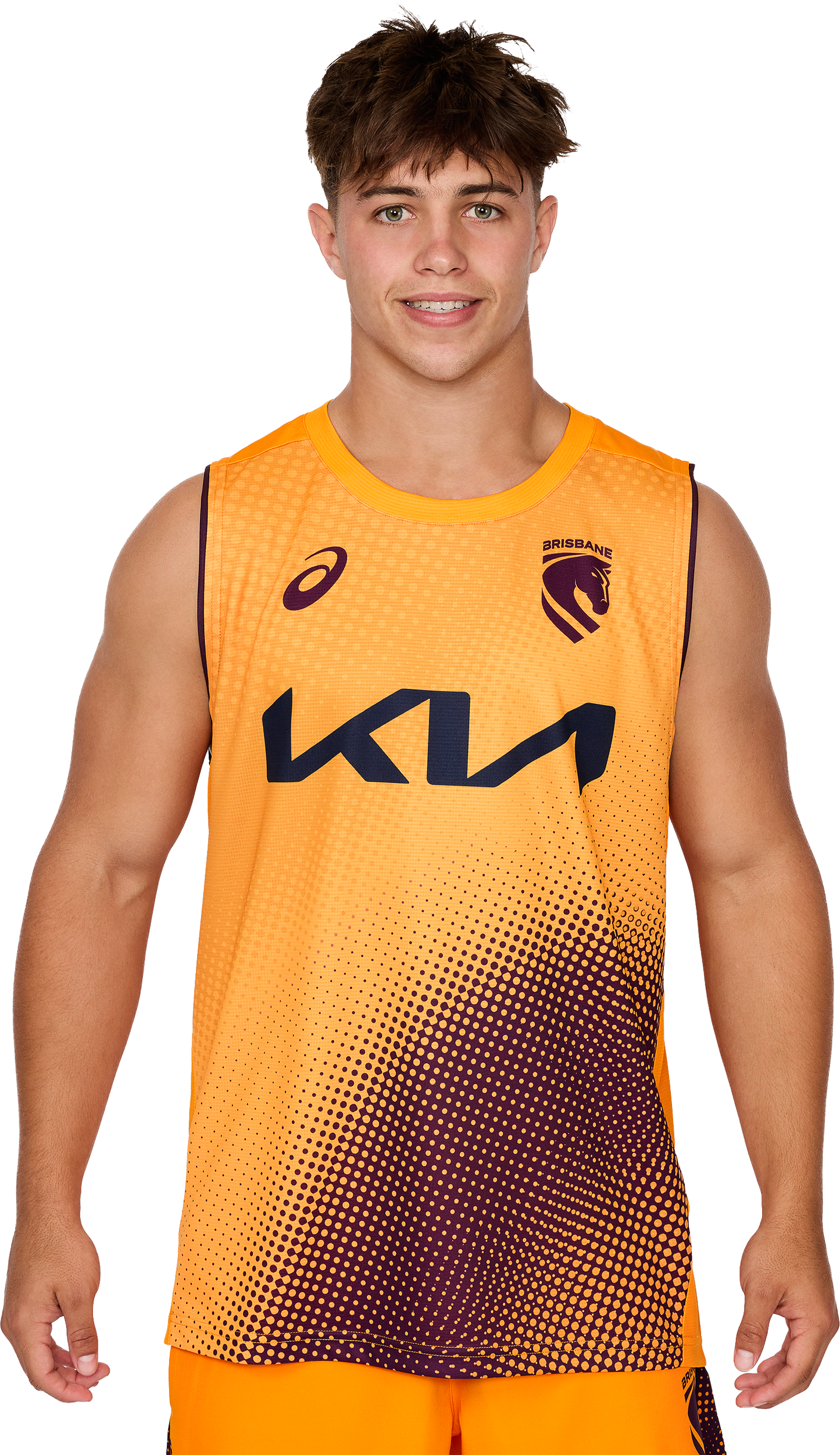 NRL 2026 Training Singlet - Brisbane Broncos - Gold - Adult - Mens