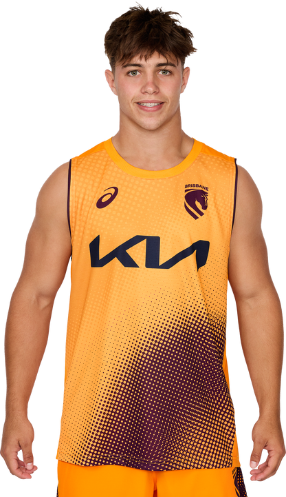 NRL 2026 Training Singlet - Brisbane Broncos - Gold - Adult - Mens