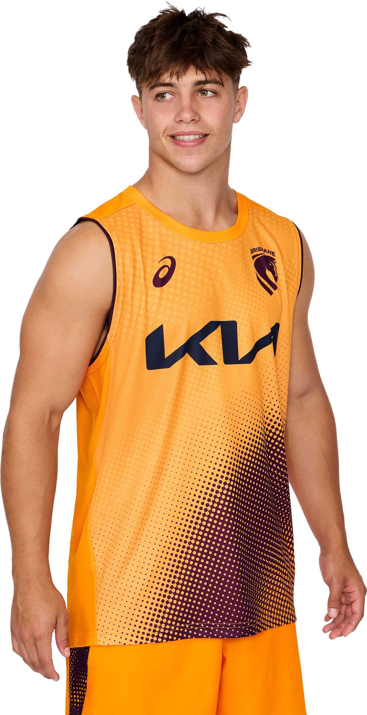 NRL 2026 Training Singlet - Brisbane Broncos - Gold - Adult - Mens